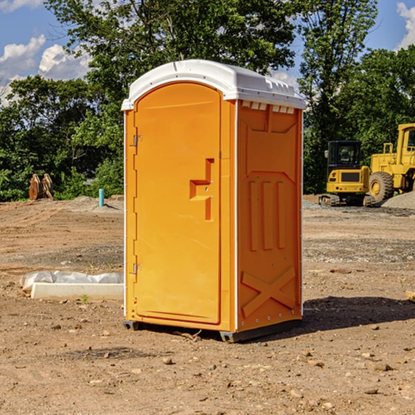 how often are the portable restrooms cleaned and serviced during a rental period in Eureka